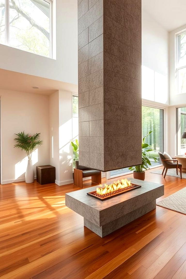 Eco Friendly Sustainable Design - 22 linear fireplace ideas