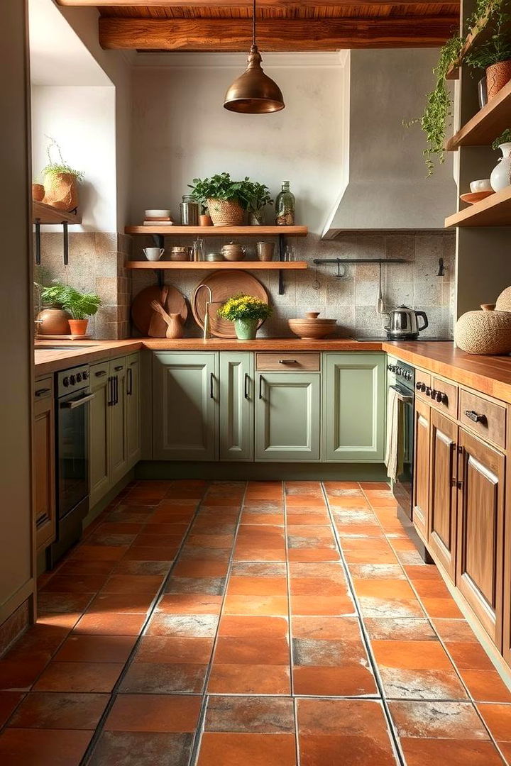 Eco Friendly Terracotta Designs - 22 Terracotta Kitchen Floor Ideas