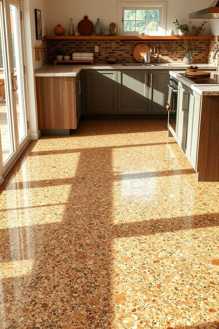 Eco Friendly Terrazzo - 22 Terrazzo Kitchen Floor Ideas