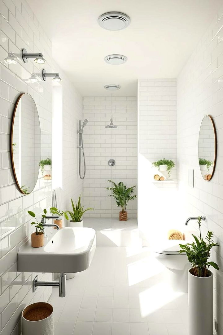 Eco Friendly Touches - 22 Small White Bathroom Ideas