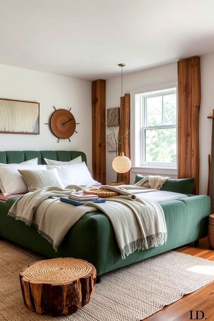Eco Friendly Upholstery - 22 Forest Green Bedroom Ideas