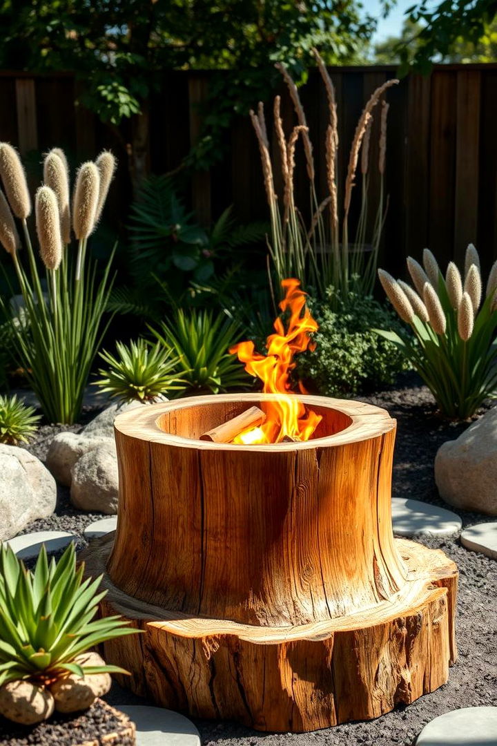 Eco Friendly Warmth - 22 Tree Stump Fire Pit Ideas