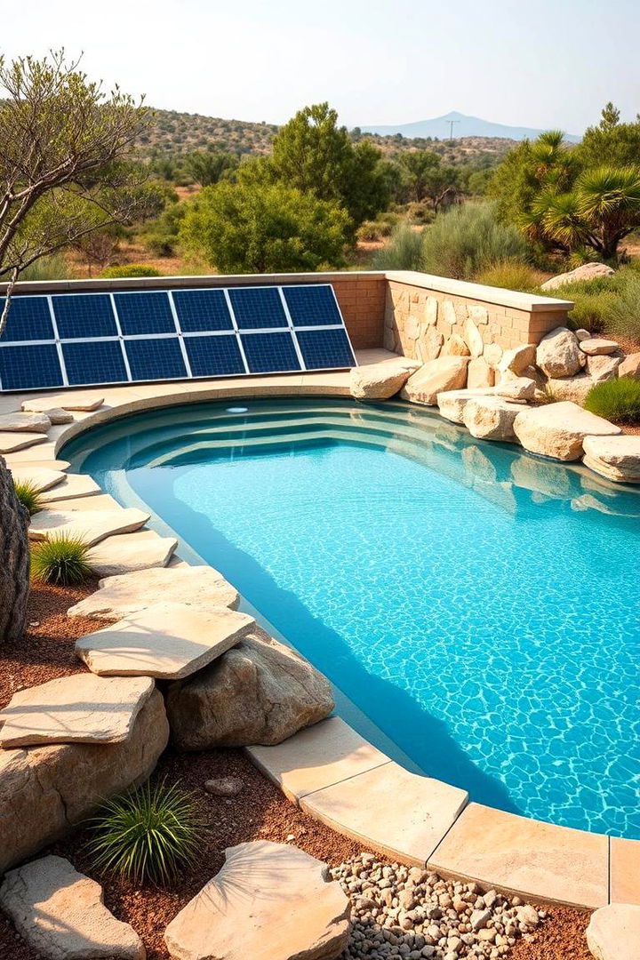 Eco Friendly Water Feature - 22 Small Inground Pool Ideas