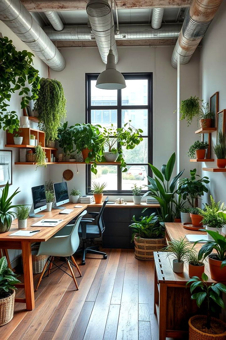 Eco Friendly Workspace - 22 Home Office Background Ideas