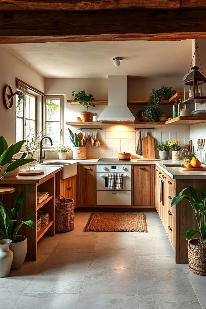 Eco Friendly and Durable Design - 22 Travertine Floor Kitchen Ideas