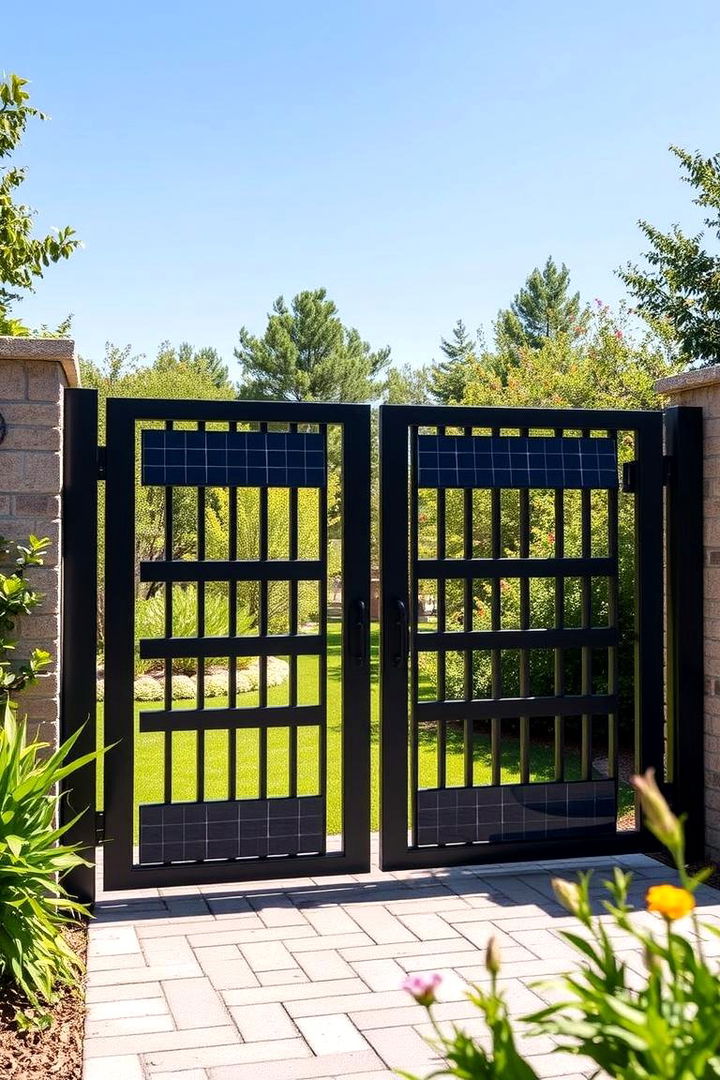Eco Innovative Solar Powered Gate - 22 Driveway Gate Ideas