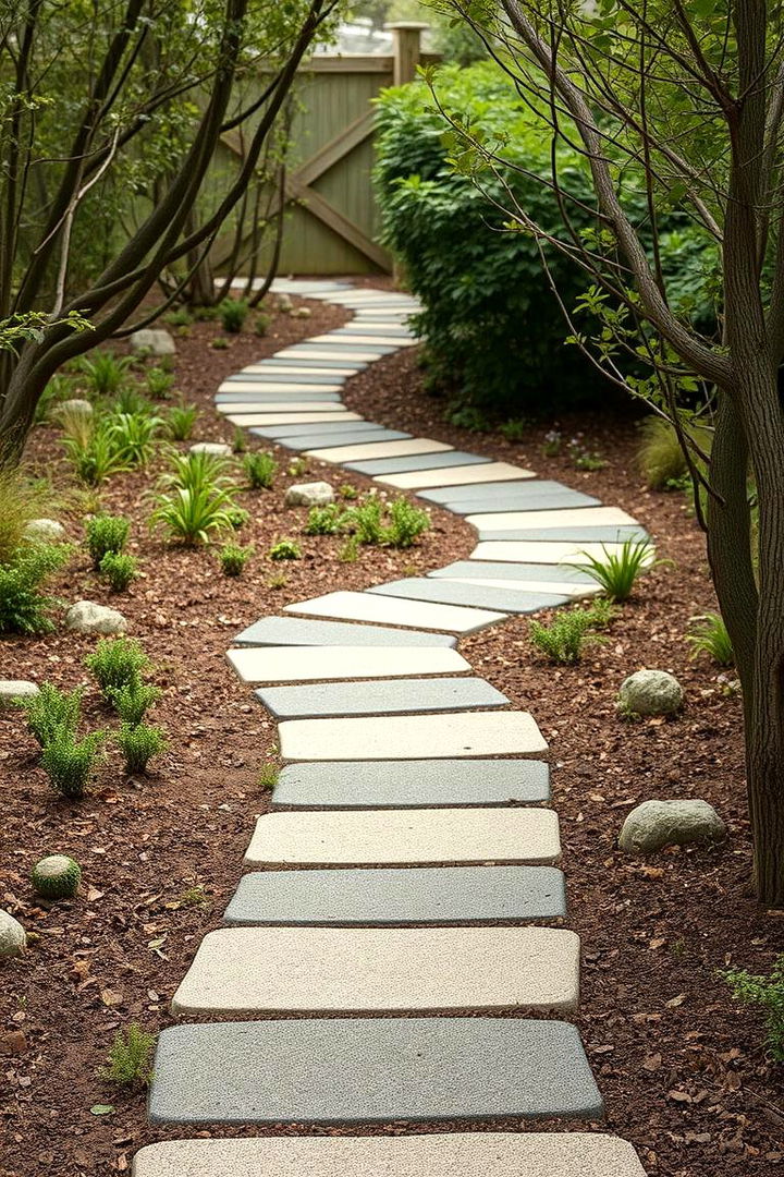 Eco Smart Pathway Designs - 22 AI Landscape Design Ideas
