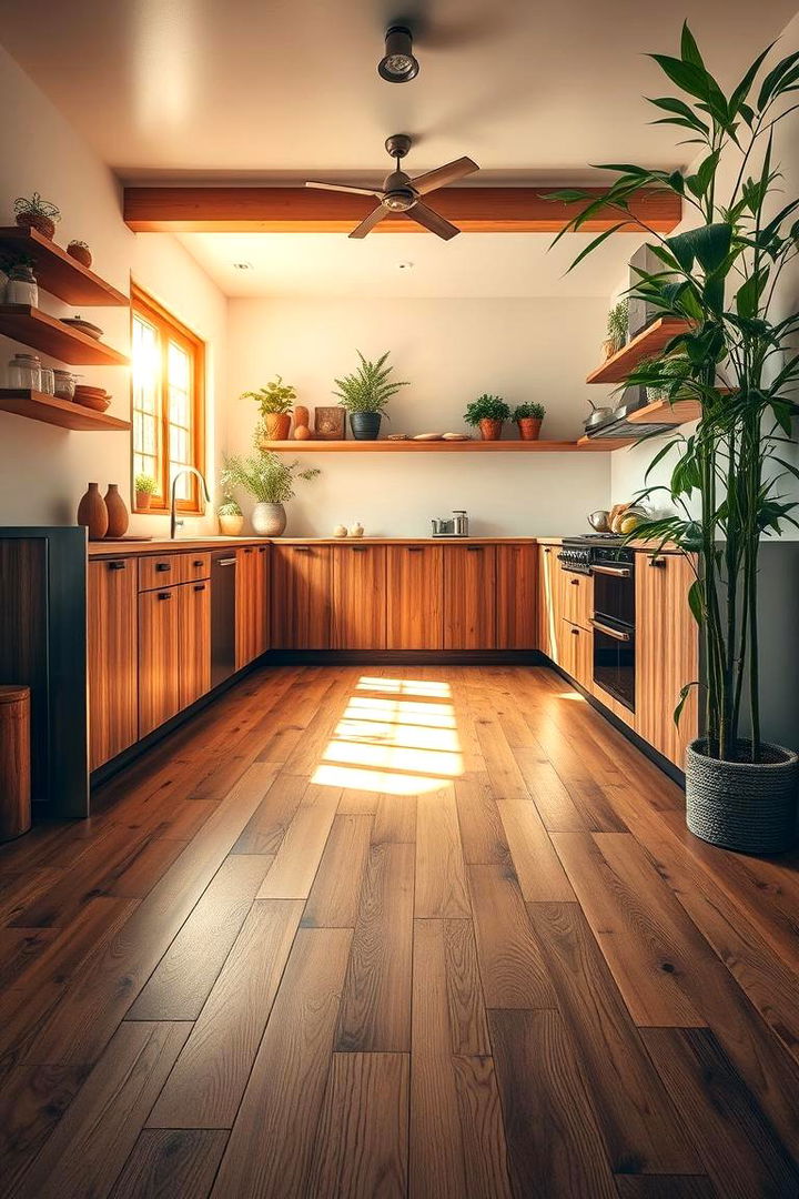 Eco friendly Bamboo Flooring - 22 Kitchen Flooring Ideas