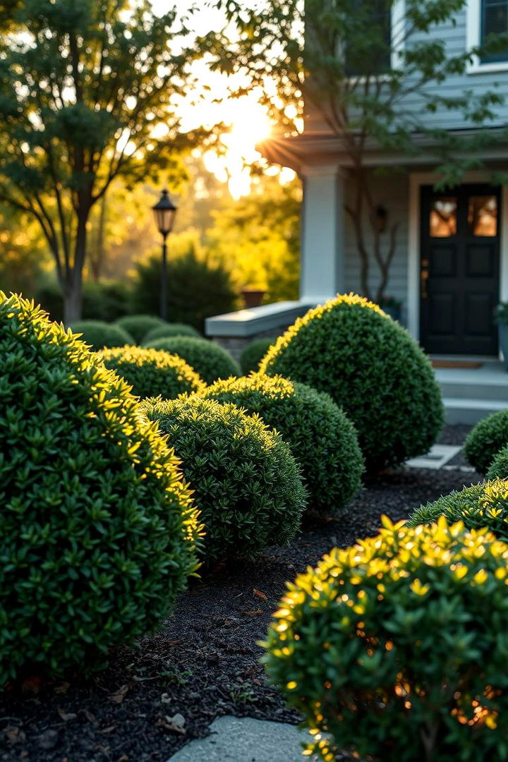 Eco friendly Benefits of Boxwood Landscaping - 22 Front Yard Boxwood Shrubs