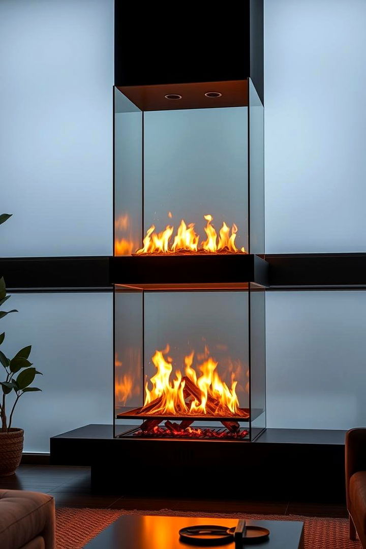 Eco friendly Bio Ethanol Design - 22 Two-story Fireplace Ideas