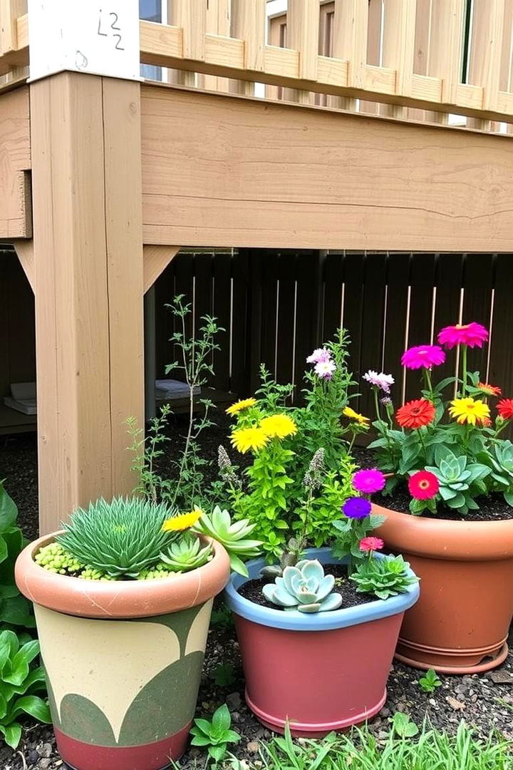 Eco friendly Container Garden - 22 Under Deck Landscaping Ideas