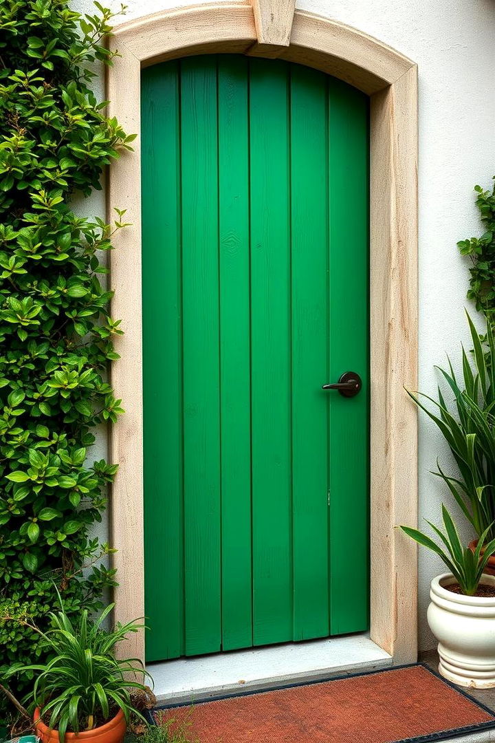 Eco friendly Entryway - 22 Emerald Green Front Door Ideas
