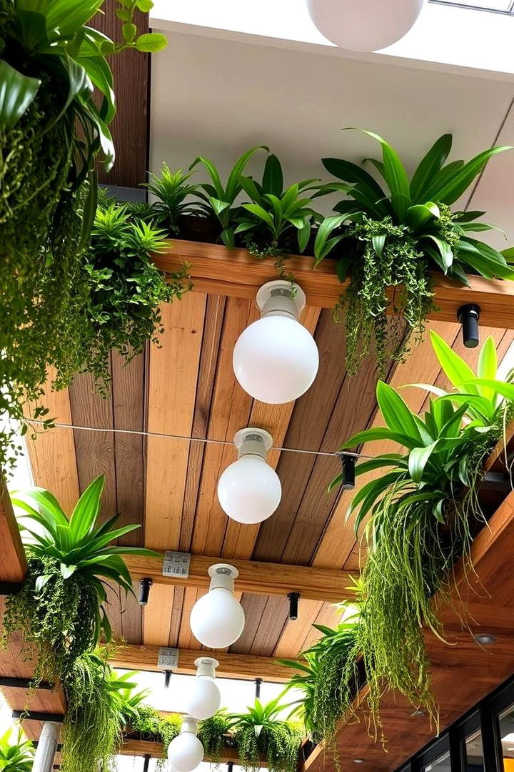 Eco friendly Green Ceiling Accents - 22 Man Cave Ceiling Ideas