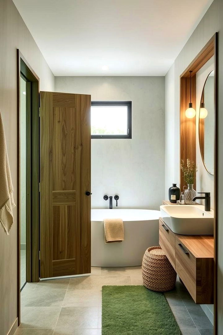 Eco friendly Materials - 22 Bathroom Pocket Door Ideas