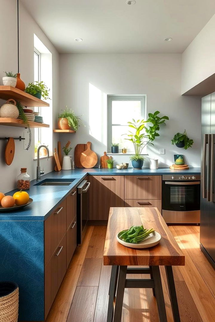 Eco friendly Modern Kitchen - 22 kitchens with blue countertops