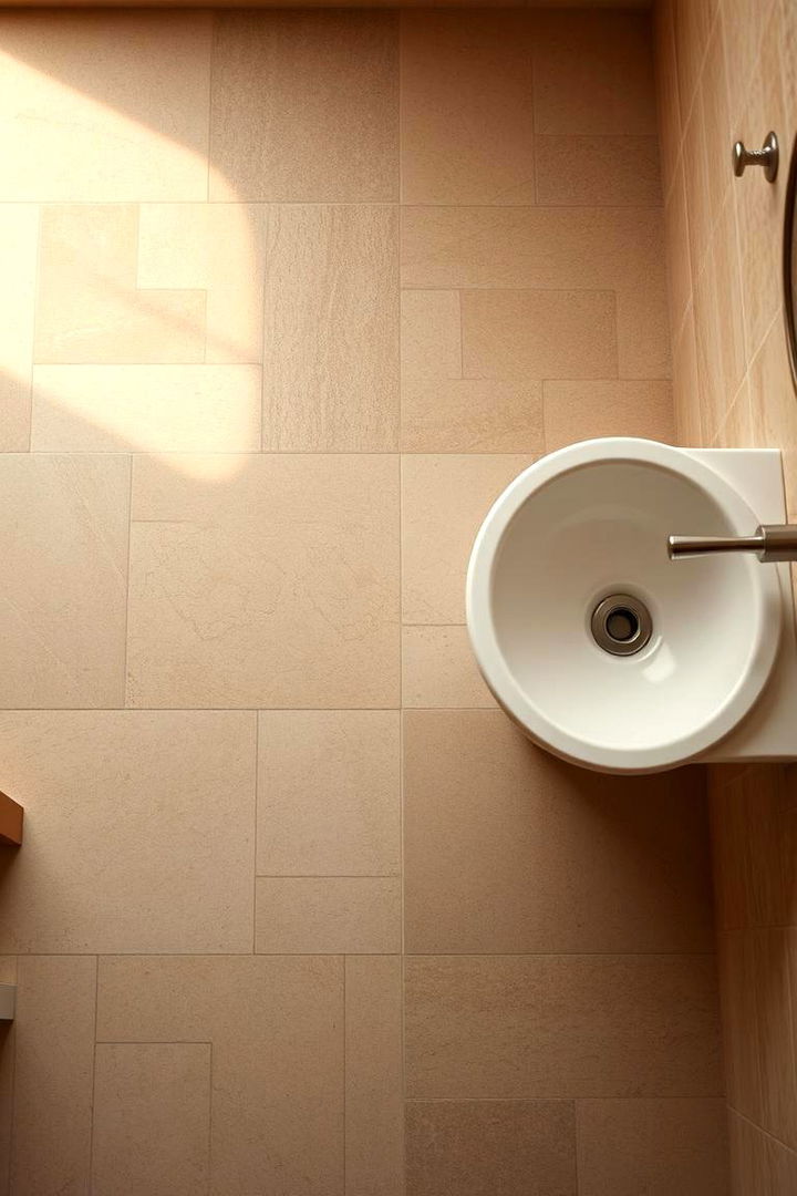 Eco friendly Natural Stone - 22 Powder Room Floor Tile Ideas