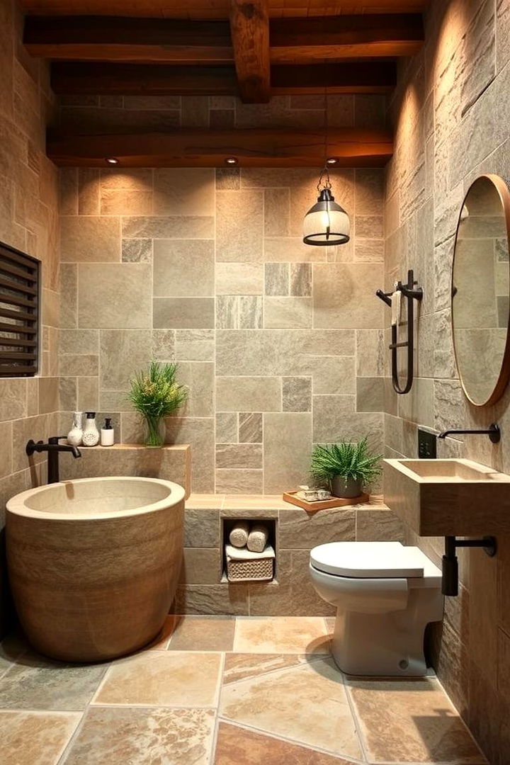 Eco friendly Natural Stone - 22 Bathroom Tile Ideas
