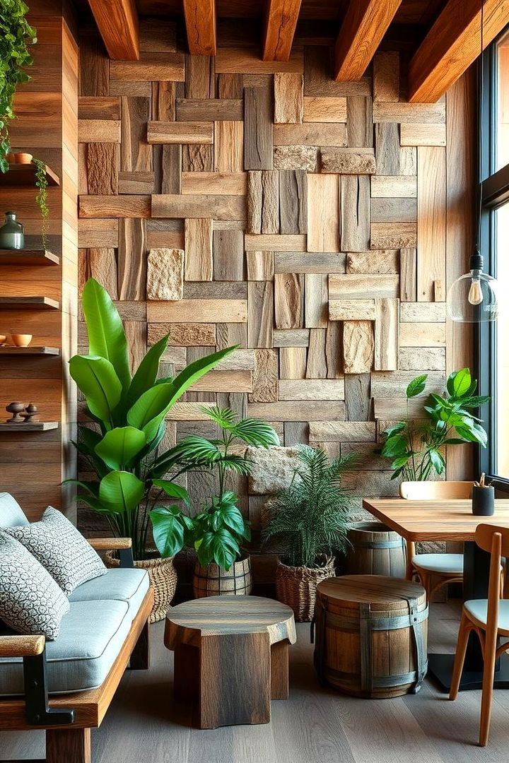 Eco friendly Reclaimed Material Accent - 22 Tv Accent Wall Ideas