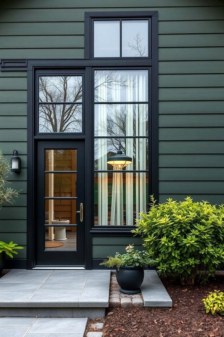 Ecological Benefits - 22 Dark Olive Green House With Black Trim