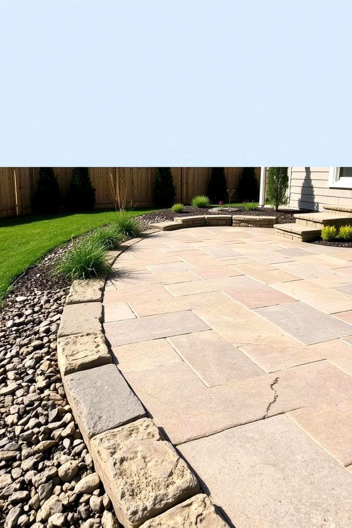 Edging with Natural Stone - 22 Raised Concrete Patio Ideas