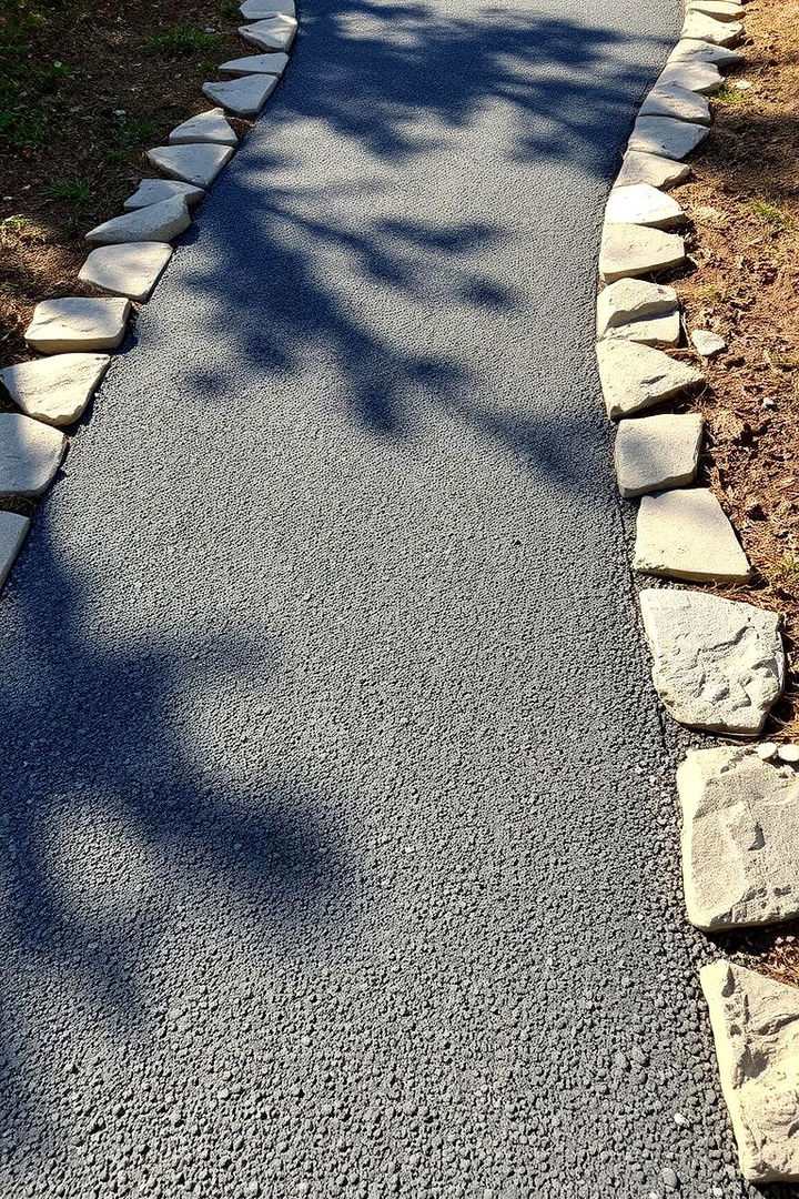 Edging with Natural Stone - 22 Asphalt Walkway Ideas