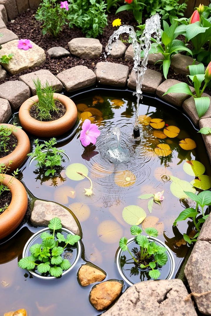 Edible Garden Water Feature Pond - 22 Raised Garden Pond Ideas