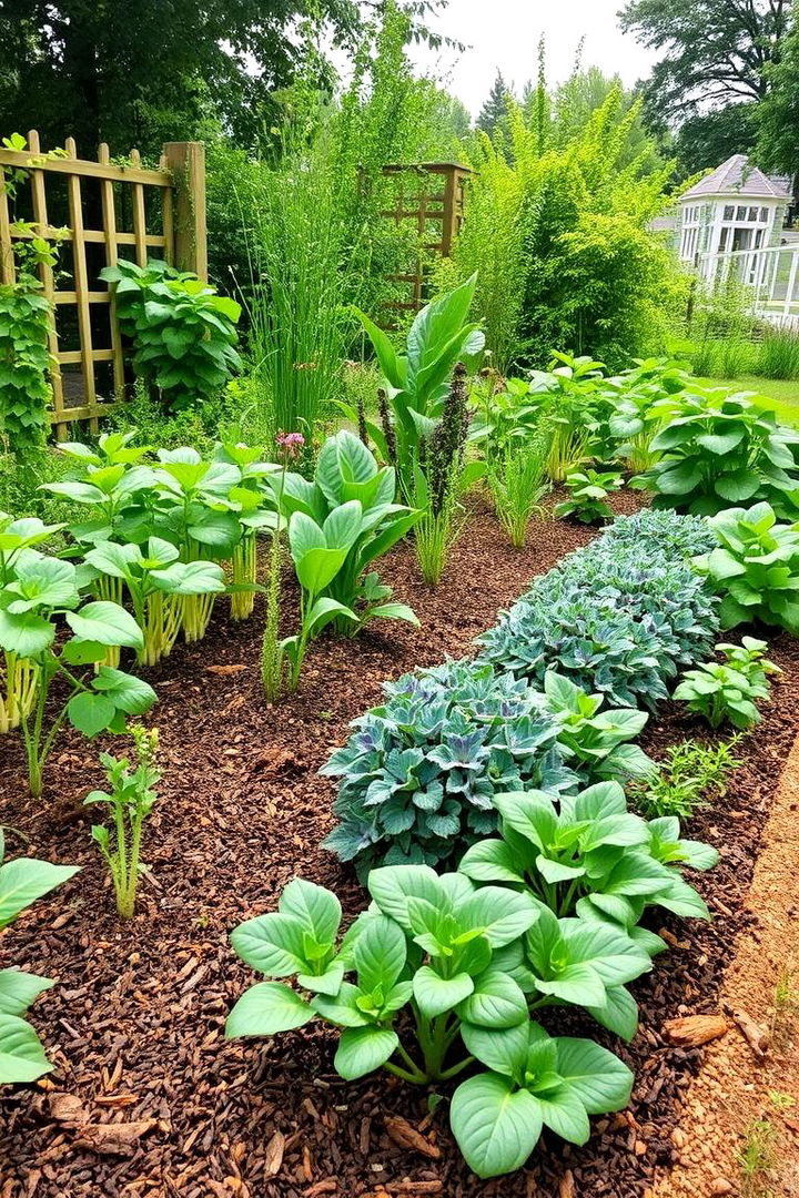 Edible Plant Integrated Mulch Borders - 22 Mulch Edging Ideas