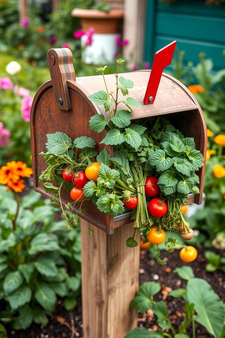 Edible Plant Integration - 22 Mailbox Landscaping Ideas