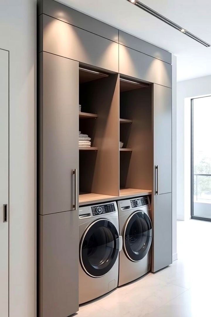 Effective Storage with Hidden Cabinets - 22 Laundry Closet Ideas