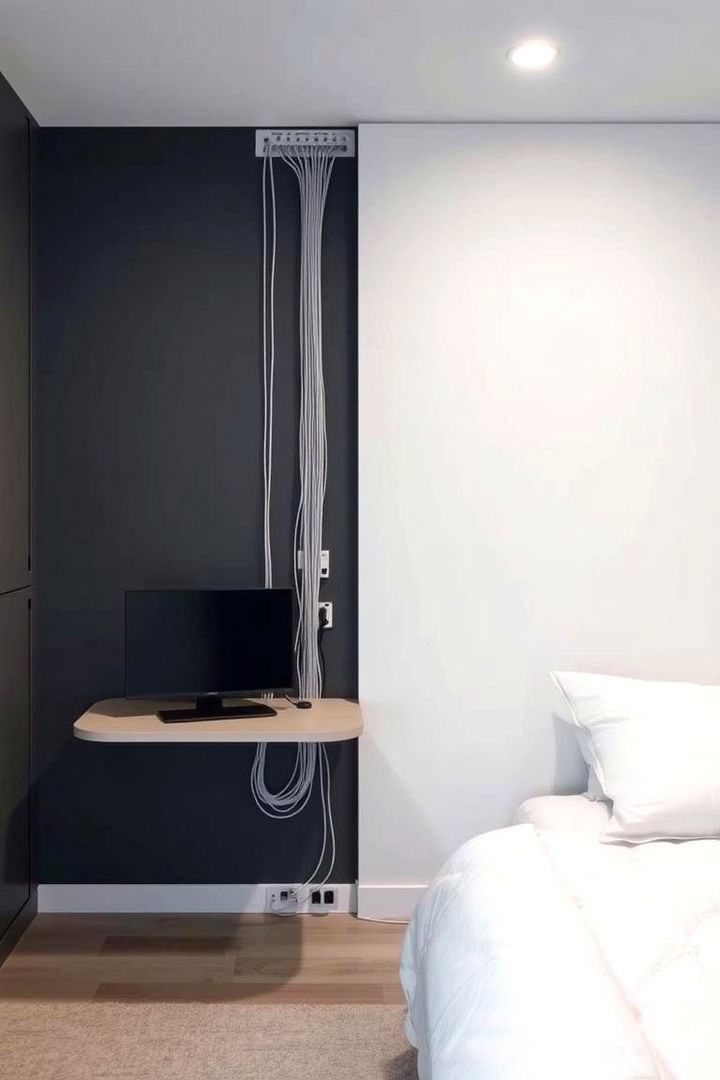 Efficient Cable Management - 22 Office Guest Room Ideas