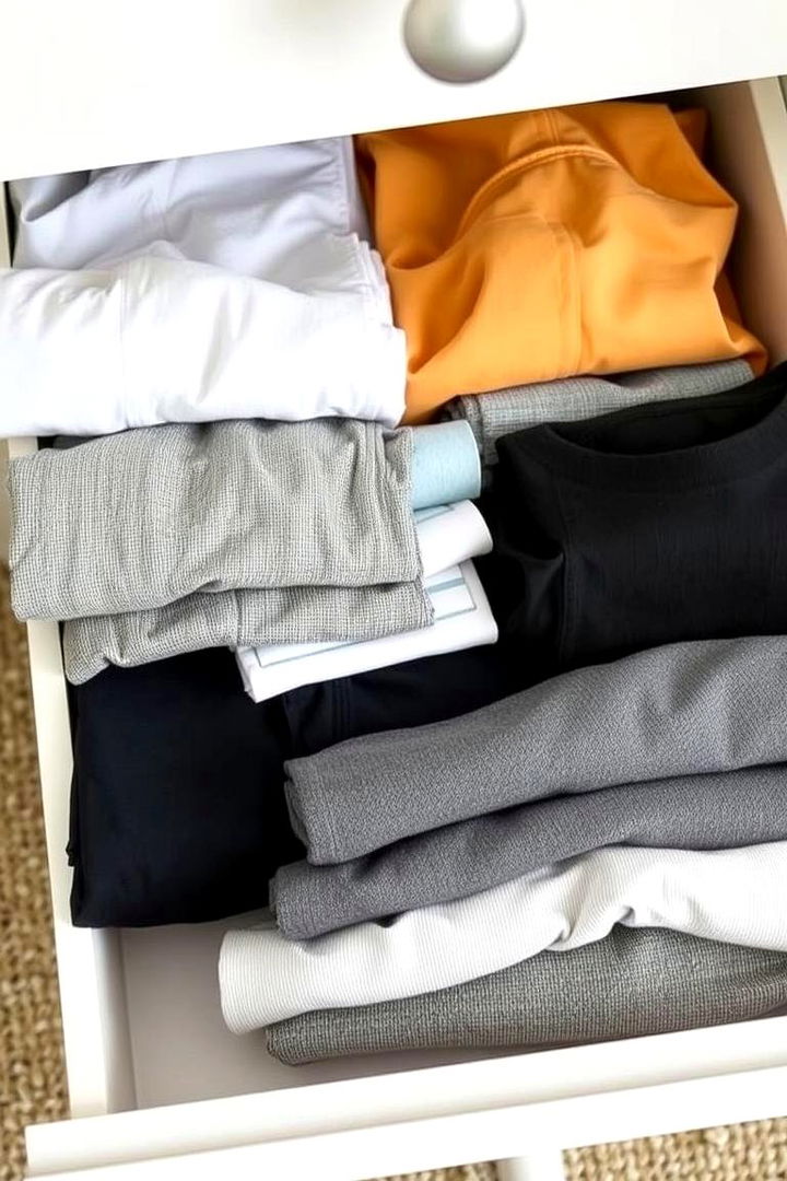 Efficient Folding Techniques for Drawer Optimization - 22 Clothes Storage Ideas