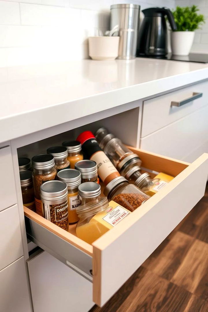 Efficient Rolling Drawer Units - 22 Small Kitchen Storage Ideas