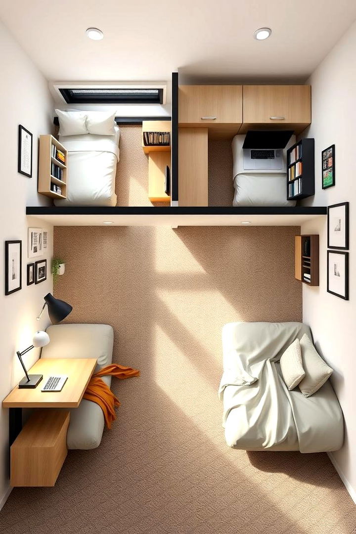 Efficient Room Planning for Optimal Flow - 22 Minimalist Dorm Room Ideas