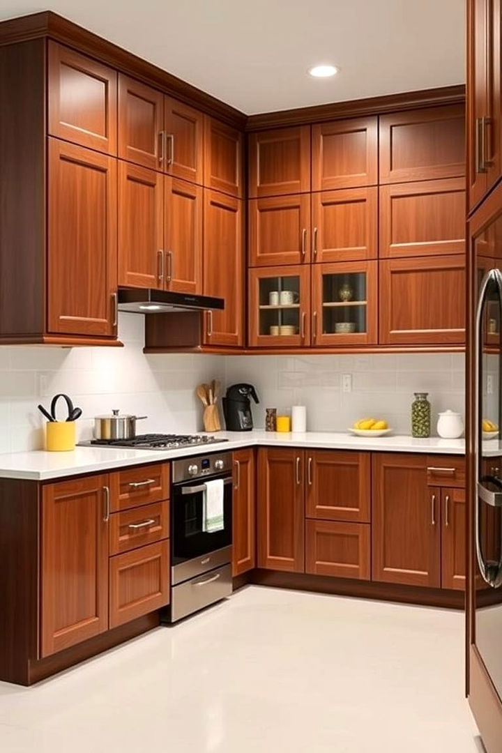 Efficient Spatial Layouts - 22 Brown Kitchen Cabinets Ideas