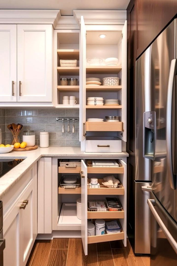 Efficient Storage Innovations - 22 Open Kitchen Ideas