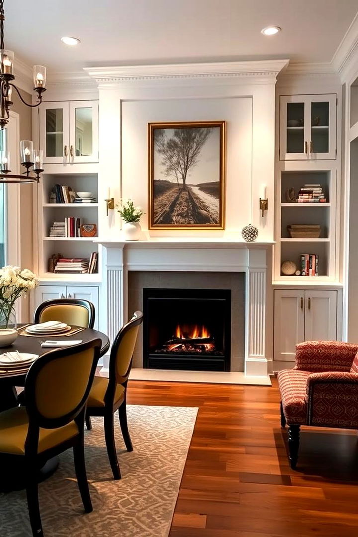 Efficient Storage Solutions - 22 Dining Room With Fireplace
