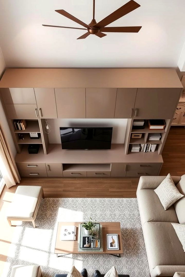 Efficient Storage Solutions - 22 Large Living Room Ideas