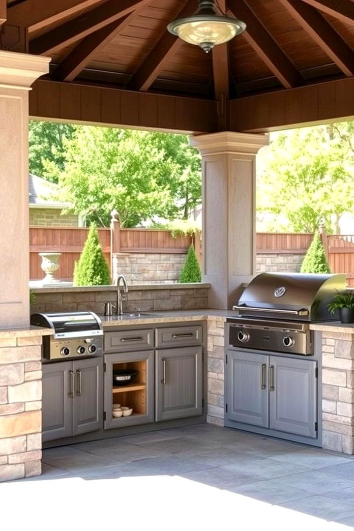 Efficient Storage Solutions Under the Gazebo - 22 Outdoor Kitchen with a Gazebo Ideas