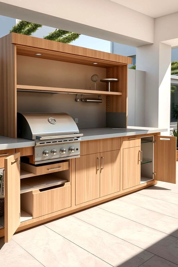 Efficient Storage and Organization - 22 Bbq Island Ideas