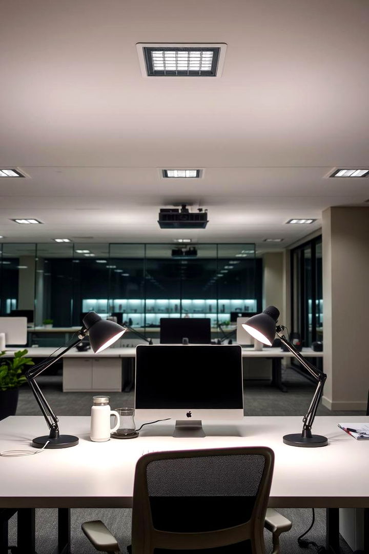 Efficient Task Lighting Solutions for Better Focus - 22 Small Home Office Ideas