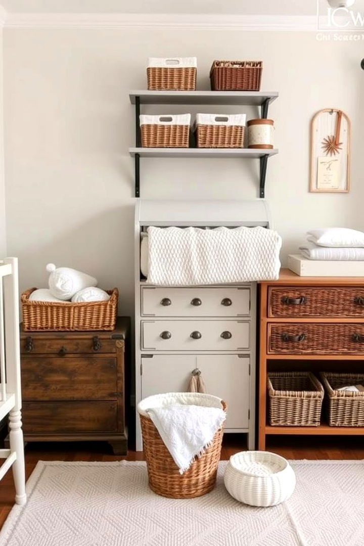 Efficient Vintage Storage Solutions - 22 Vintage Nursery Ideas