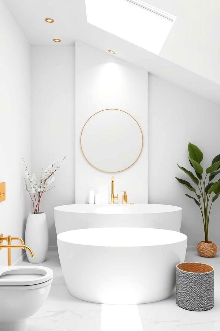 Effortless Balance of Luxury and Simplicity - 22 White and Gold Bathroom Ideas