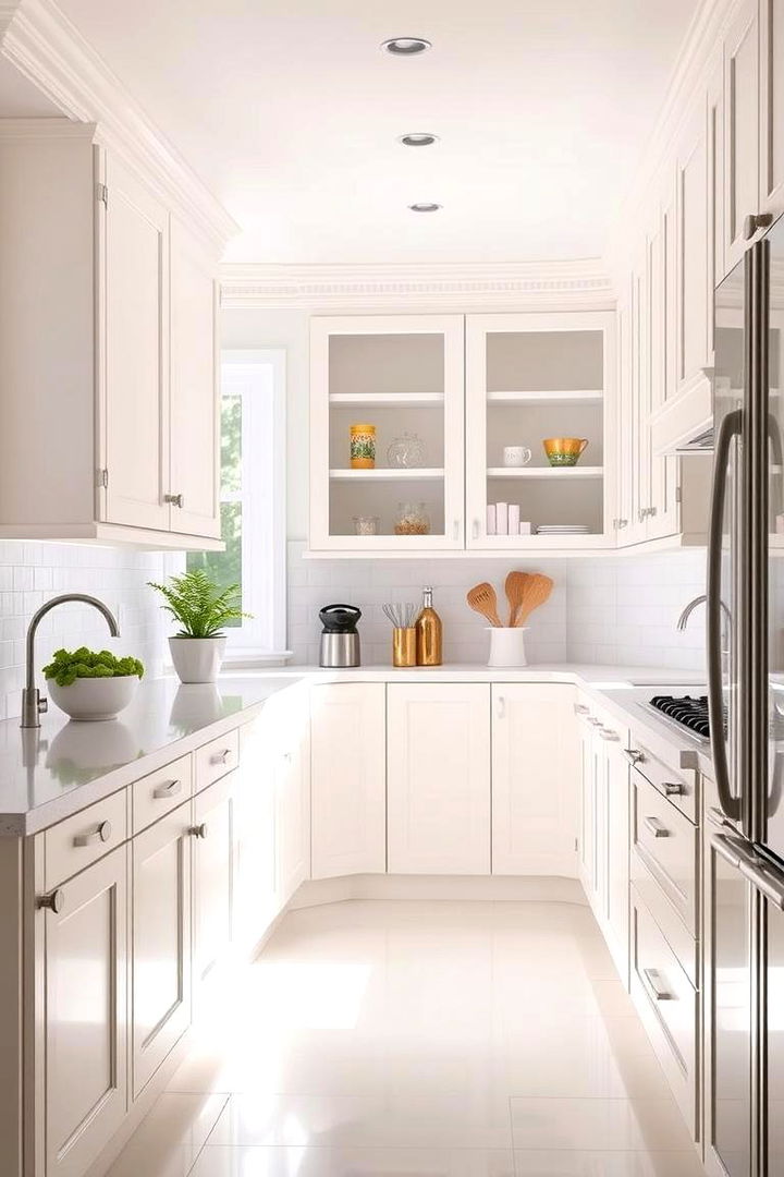 Effortless Cleanliness and Upkeep - 22 Off-white Kitchen Cabinets
