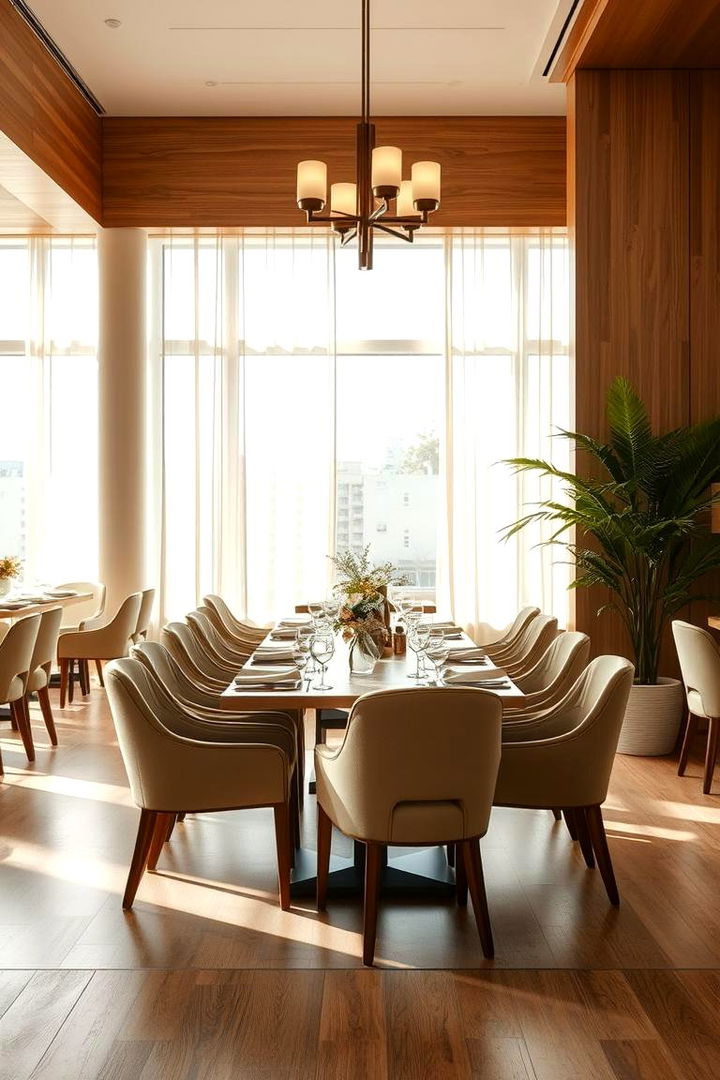 Effortless Elegance with Natural Wood - 22 Sunroom Dining Room Ideas