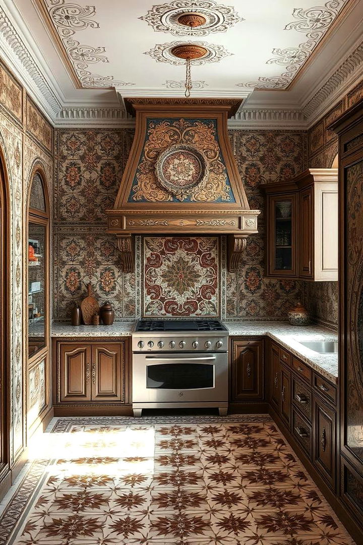 Elaborate Patterned Tiles - 22 Gothic Kitchen Ideas