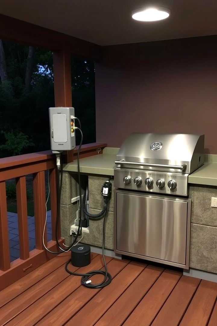 Electric Setup and Outlets - 22 Outdoor Kitchen on Deck