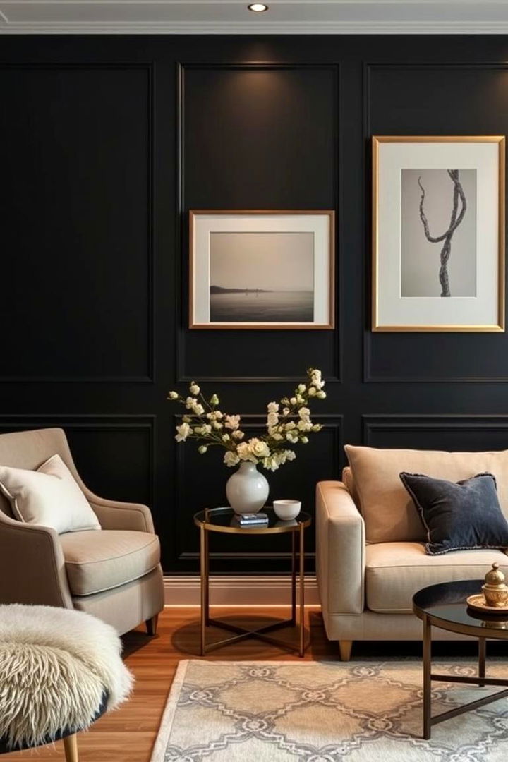 Elegance in Contrast - 22 Black Accent Wall Bedroom Ideas