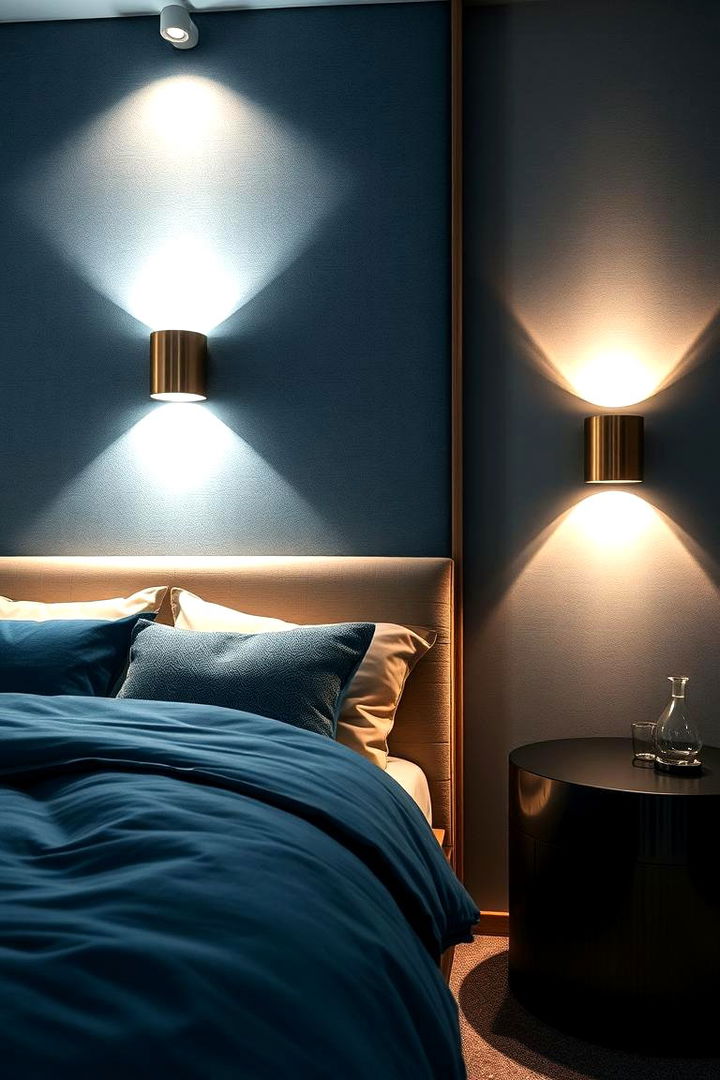 Elegant Accent Lighting - 22 blue and beige bedroom ideas