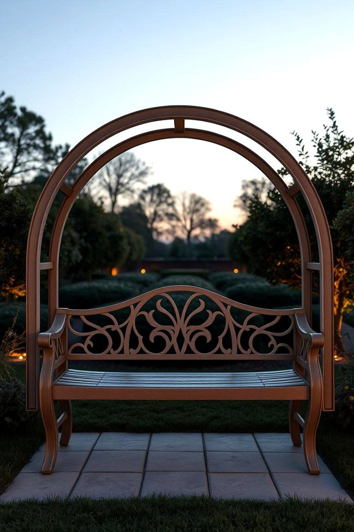 Elegant Arched Back Garden Bench - 22 Garden Bench Ideas