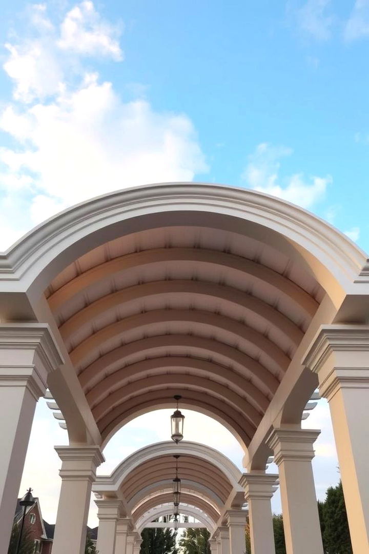 Elegant Arched Pergola Roof - 22 Pergola Roof Ideas
